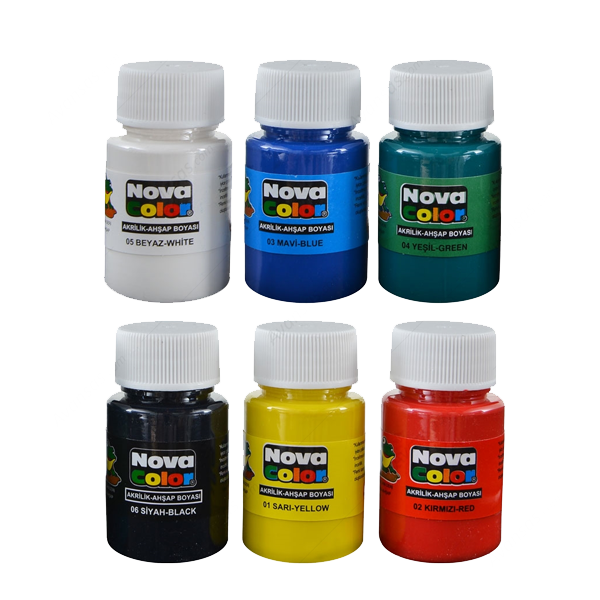 Nova Color Akrilik Boya 6 Renk 30 CC NC-180