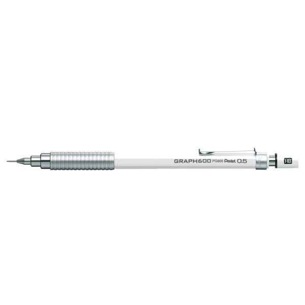 Pentel Çizim Kalemi Graph 600 0.5 MM Beyaz PG605-W