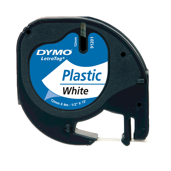 Dymo Letratag Şerit Plastik 12 MMx4 MT Beyaz 91201 59422
