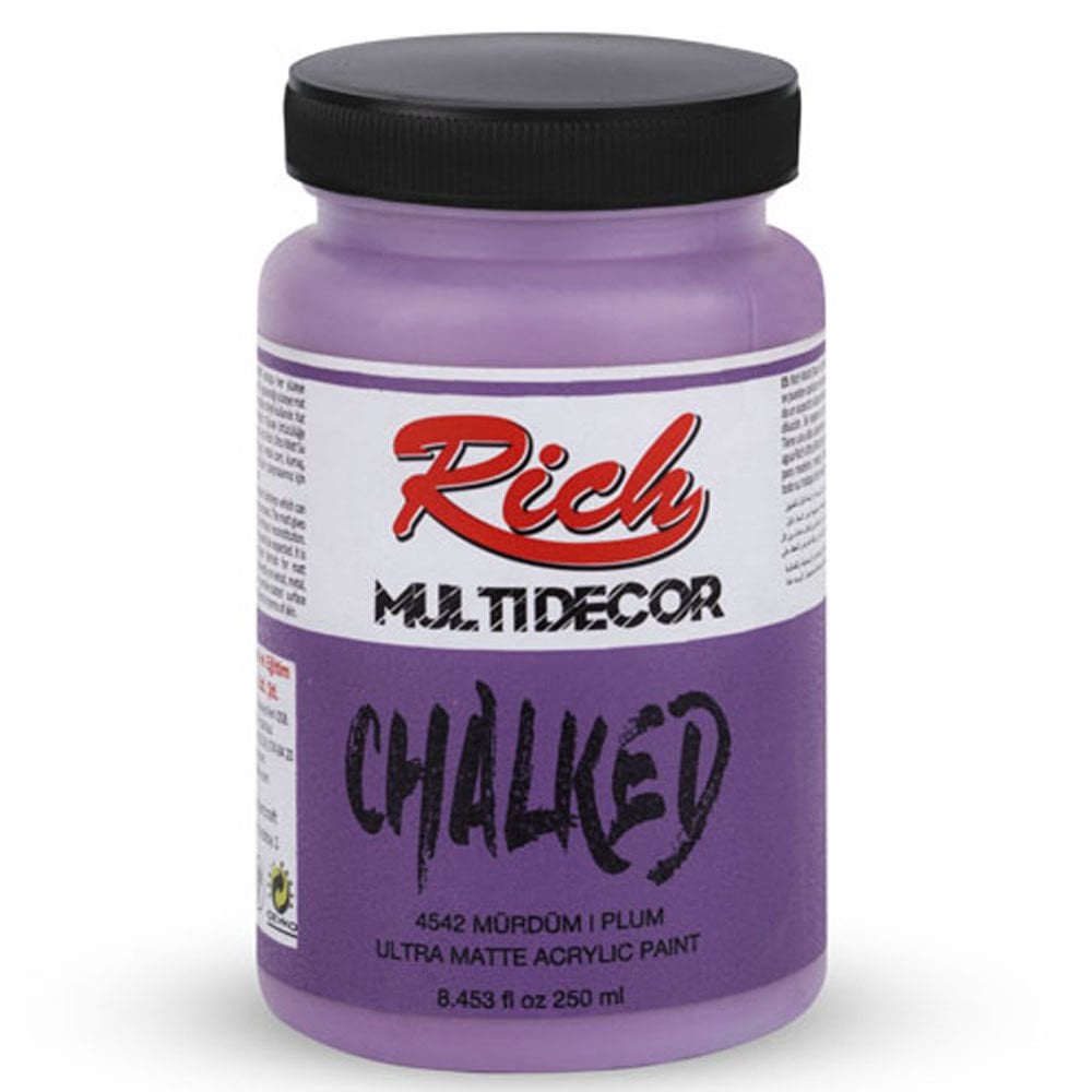 Rich Akrilik Boya Multi Decor Chalked 250 CC Mürdüm 4542