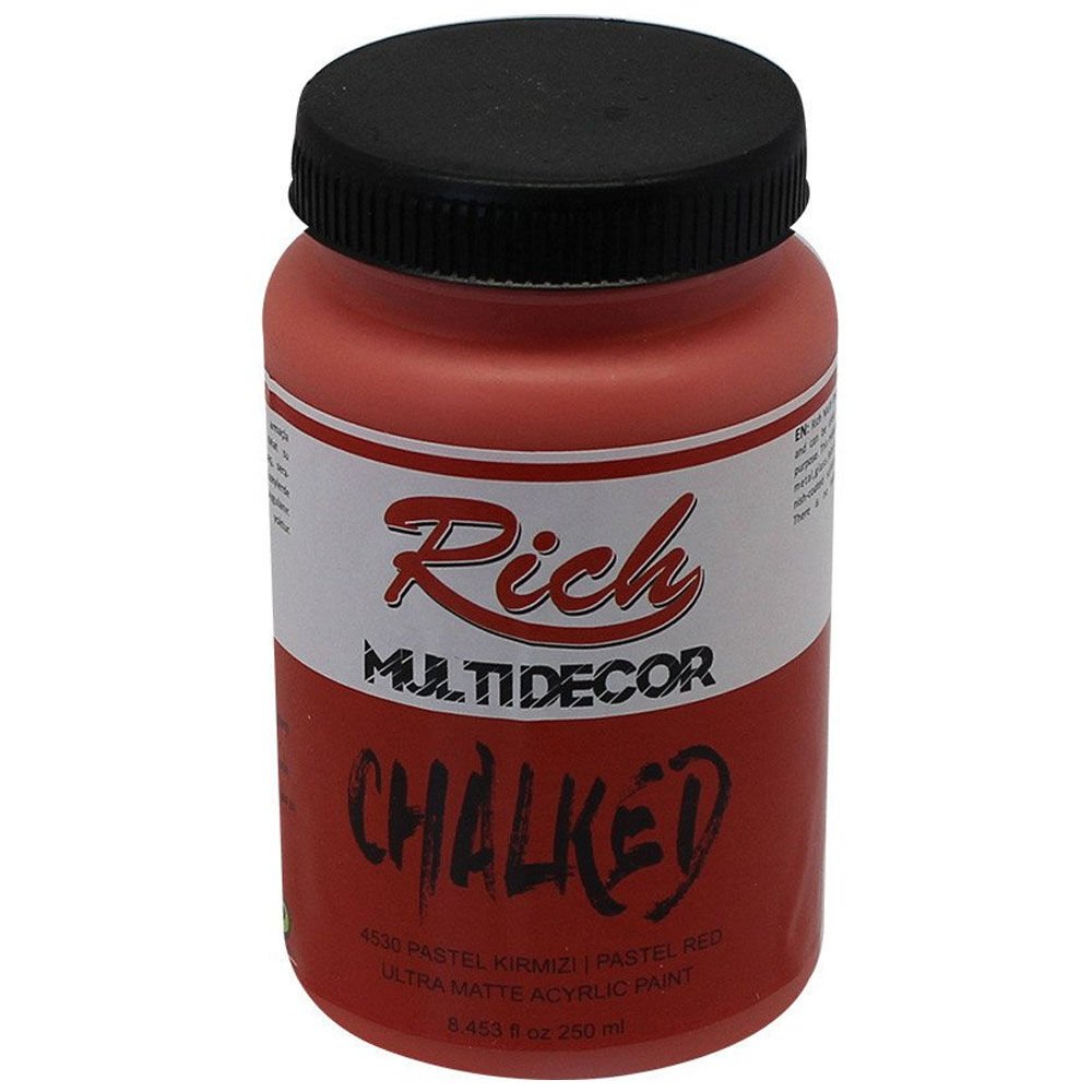 Rich Akrilik Boya Multi Decor Chalked 250 CC Pastel Kırmızı 4530