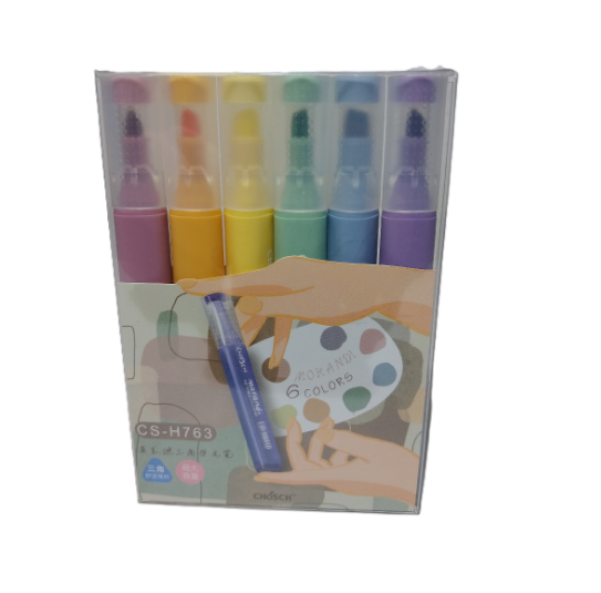 Bafix Fosforlu Kalem Kalem Tipi Chosch 6 Renk Blister CS-H763