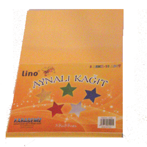 Lino Aynalı Kağıt 10 LU 23x33 CM 5 Renk 2708J