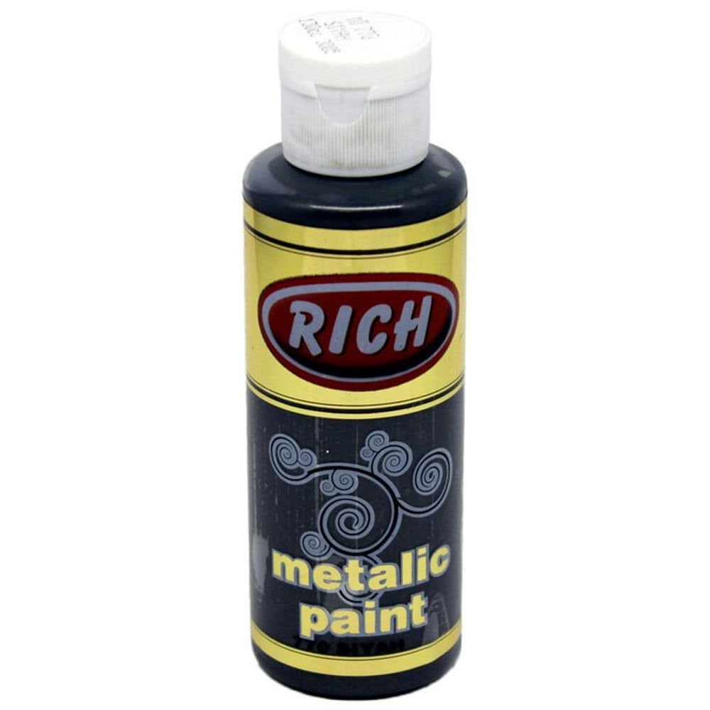 Rich Akrilik Boya Metalik 120 CC Siyah 0770
