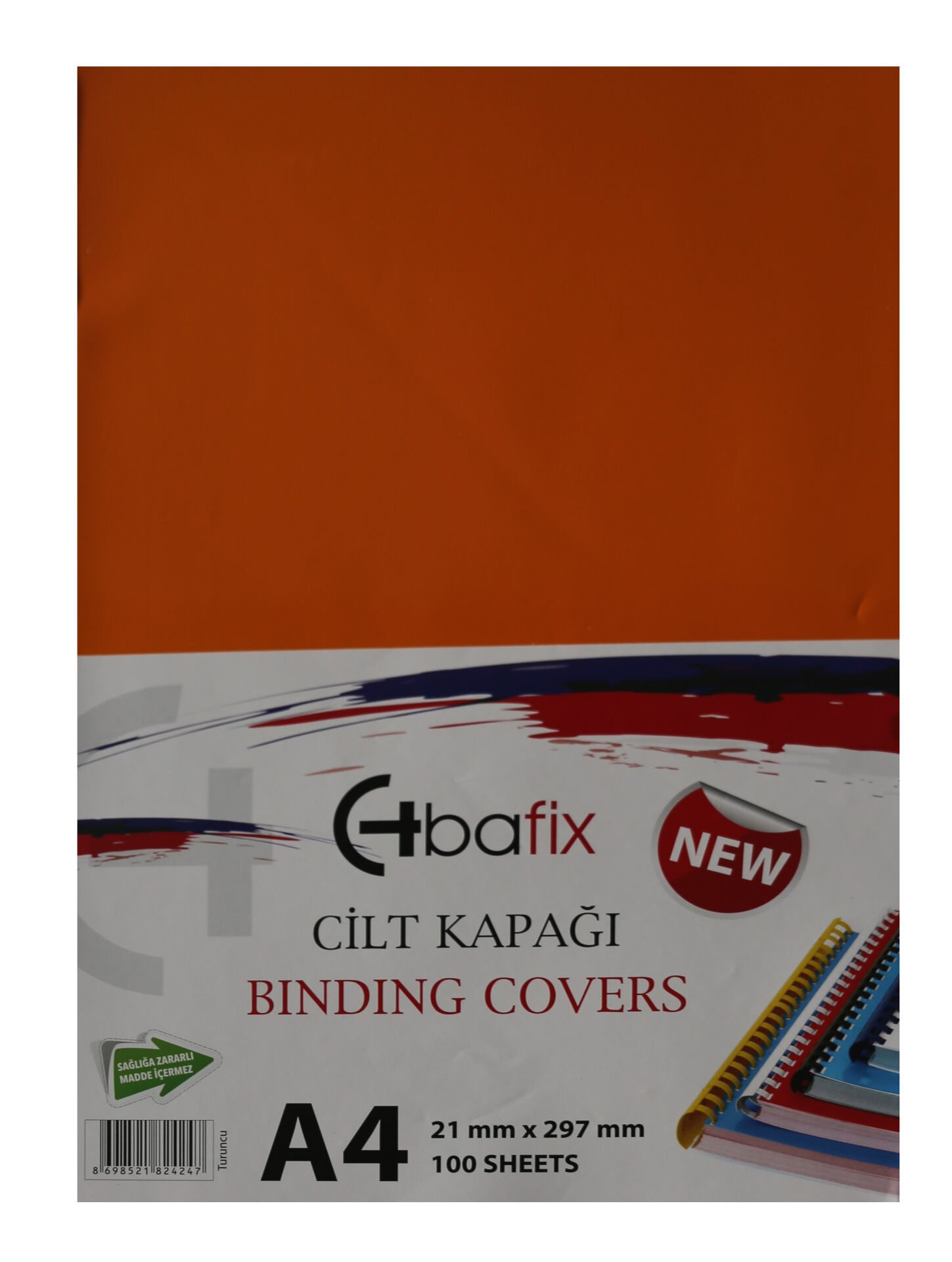 Bafix Cilt Kapağı Plastik Opak A4 160 MIC Turuncu