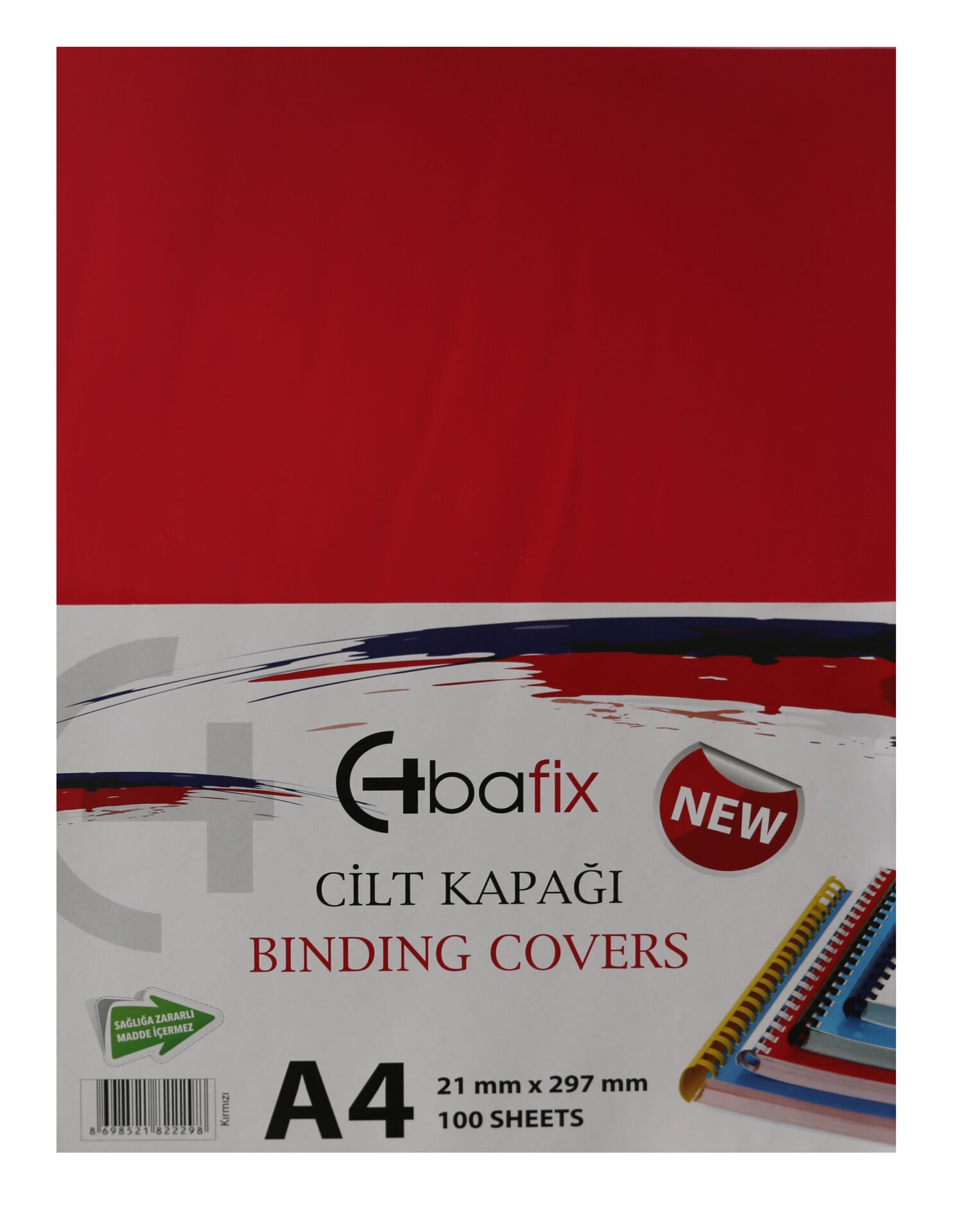 Bafix Cilt Kapağı Plastik Opak A4 160 MIC Kırmızı