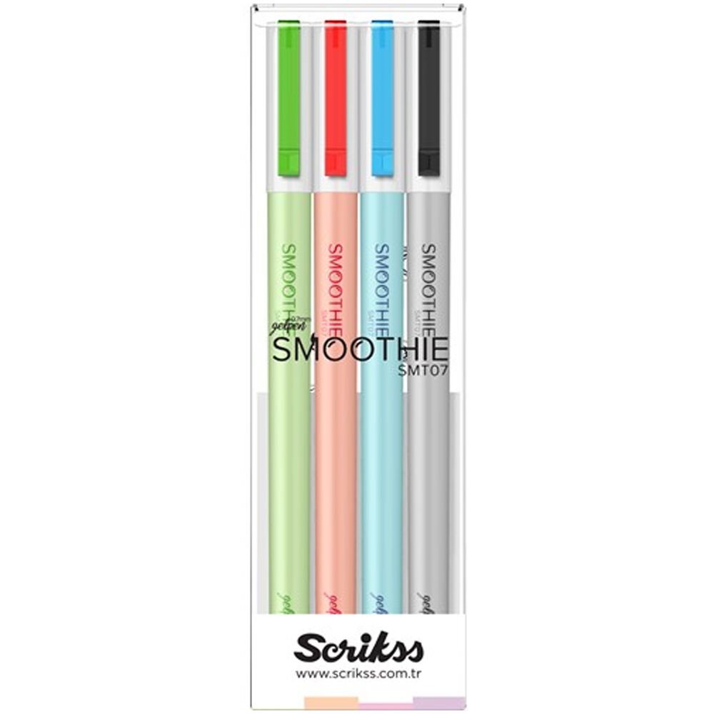 Scrikss Jel Kalem Smoothie 4 Lü Blister Set 1