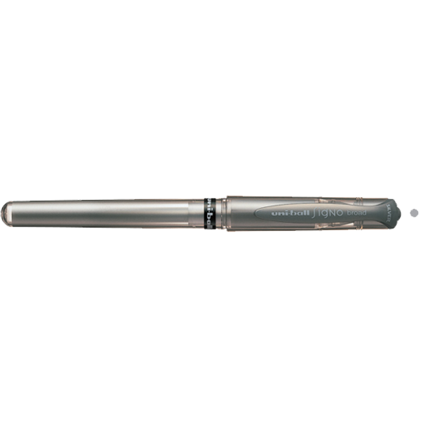 Uni-Ball Roller Kalem Signo Broad Jel Bilye Uç Davetiye 1.0 MM Gümüş UM-153