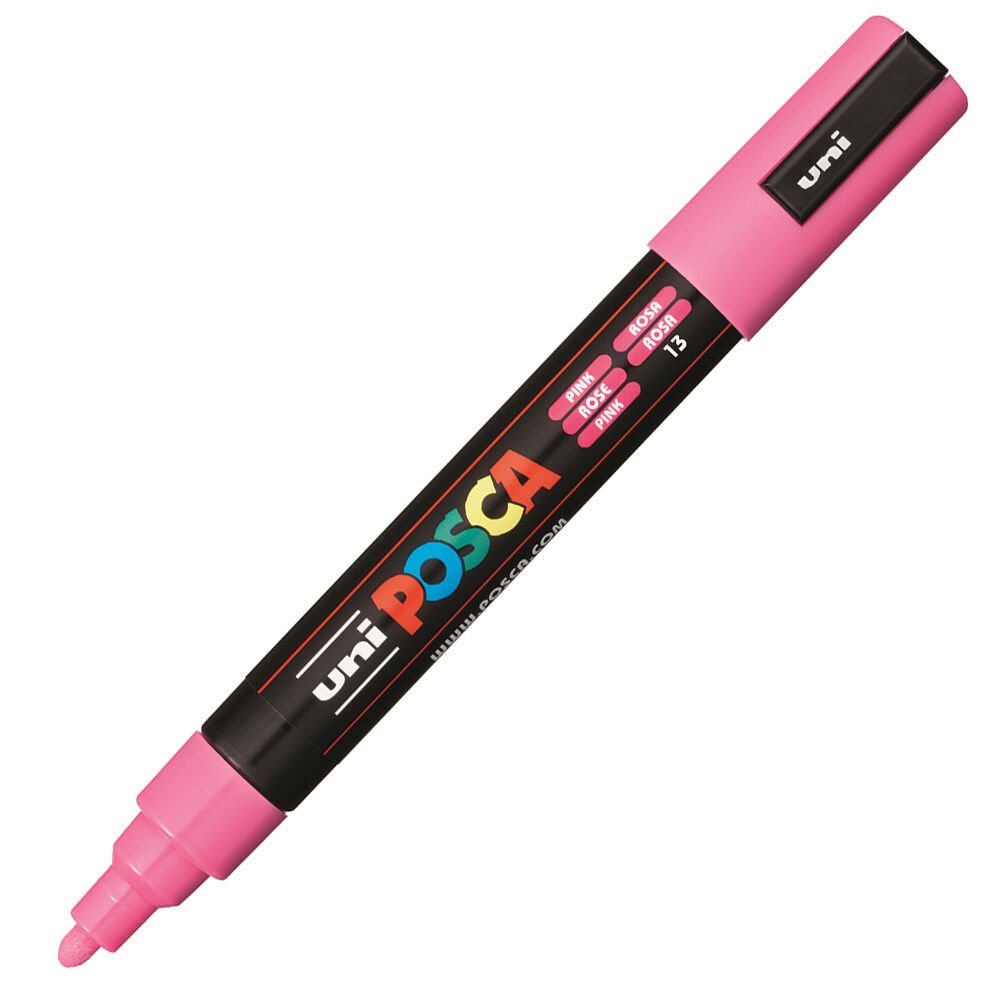 Uni-Ball Posca 1.8-2.5 Su Bazlı Poster Markörü Pembe N