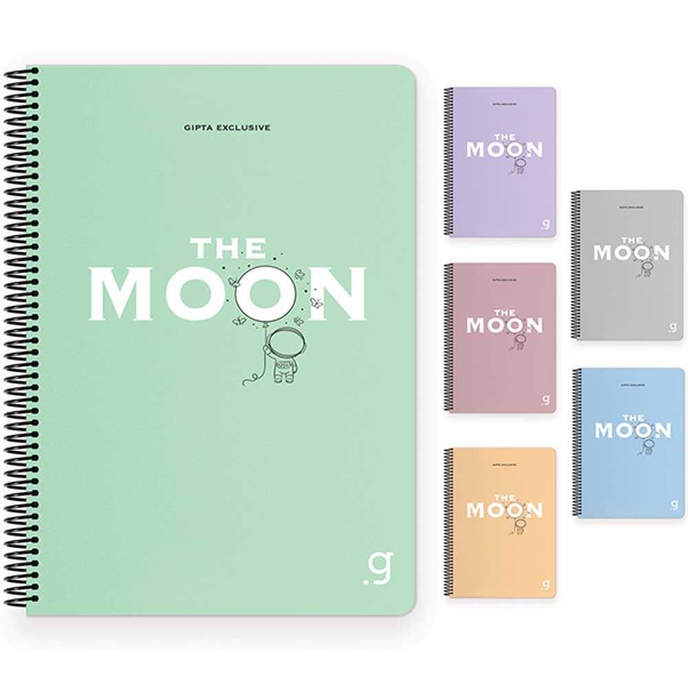 Gıpta Moon Spiralli Plastik Kapak Defter 17x24 80 Yp.çiz.