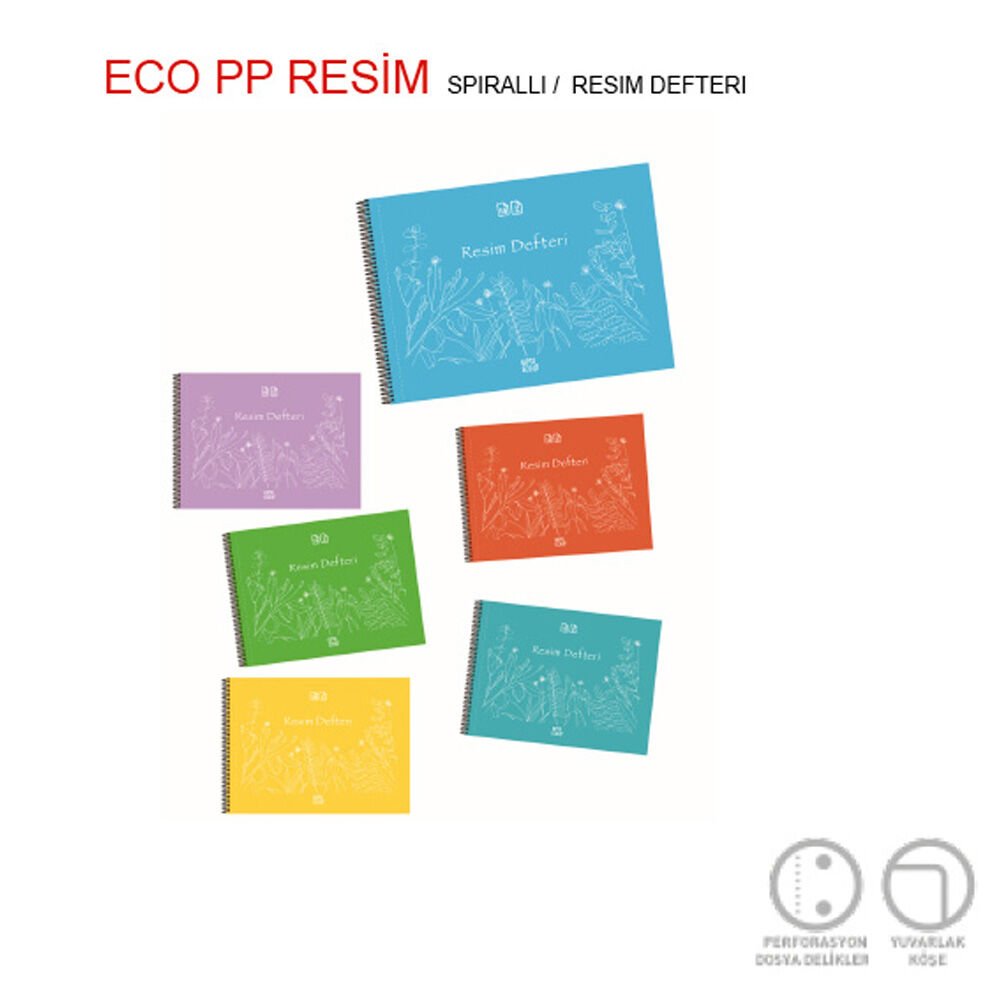 Gıpta Resim Defteri Eco Plastik Spiralli 25x35 25 YP 4956