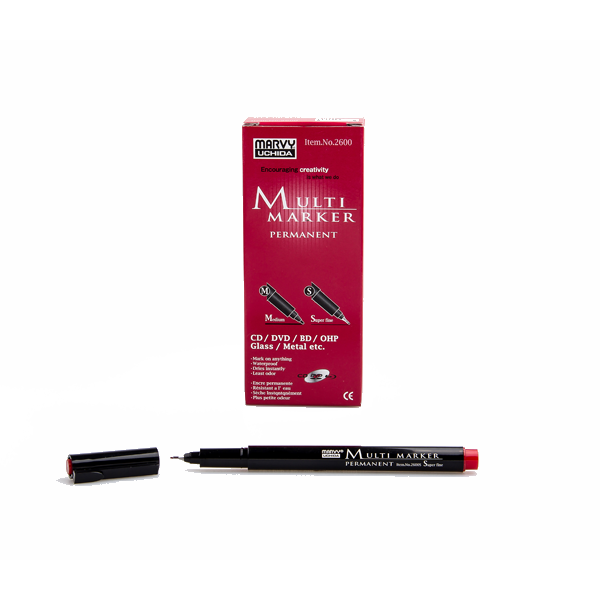 Marvy Asetat Kalemi Permanent S Seri Kırmızı 2600S-2