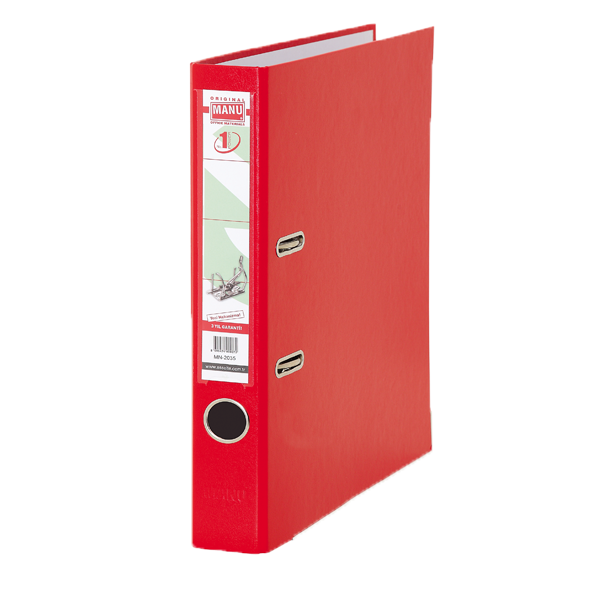 Manu Büro Klasör Dar Plastik Kırmızı 2035