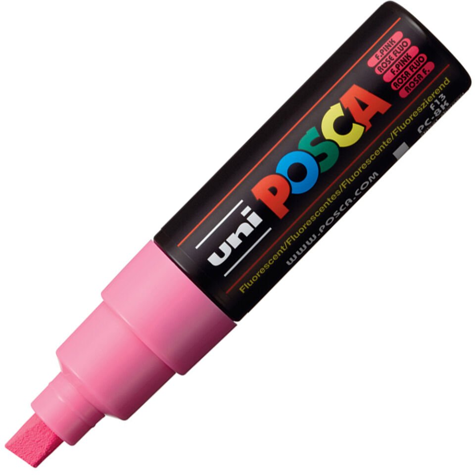 Uni-Ball Posca 8.0 Su Bazlı Poster Markörü F.Pembe PC-8K