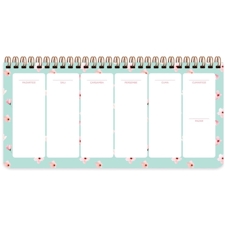 Keskin Color Spiralli Planner Su Yeşili 13x27