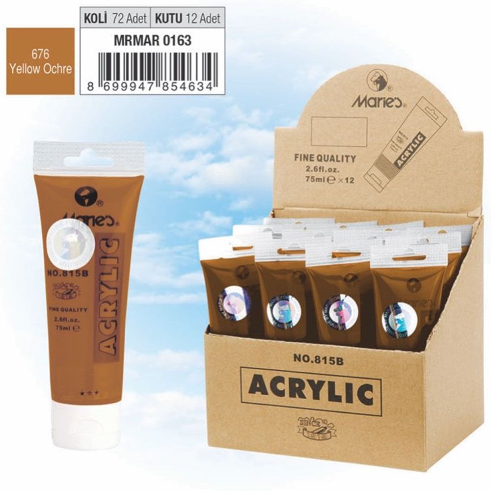 Maries Akrilik Boya 75 ML Sarı Ochre 815-676