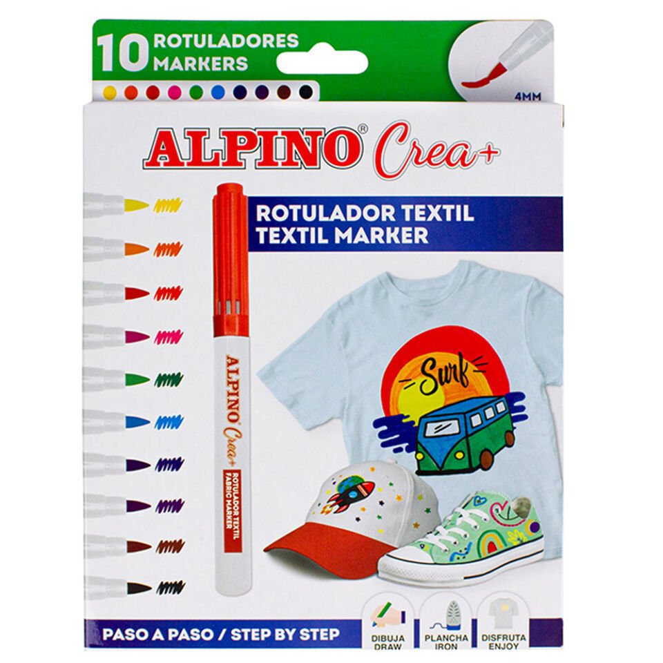 Alpino Keçeli Boya Kalemi Crea Textil 10 LU AR010132