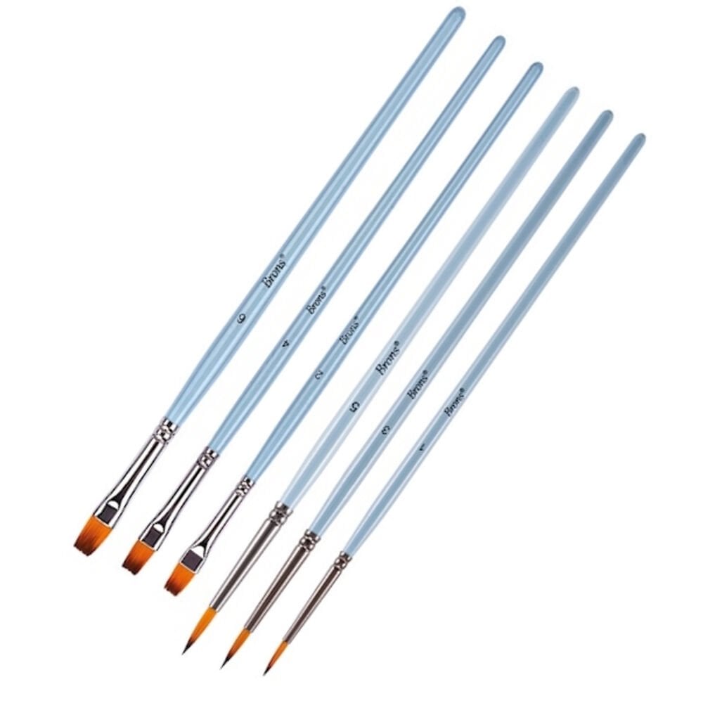Brons Fırça Blister Set 4 ( 123 Seri No:1-3-5 Kısa Sap-200F Seri No: 4-6-8 Kısa Sap) BR-2203