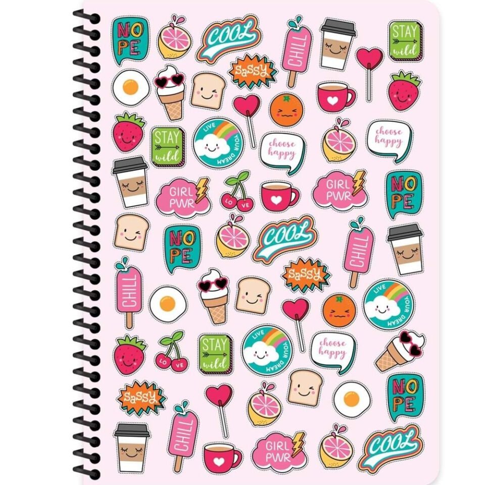 Keskin Color Defter PP Kp.Spr.Sweet 16,5x22,5 80 Yp.Çiz.333091-99