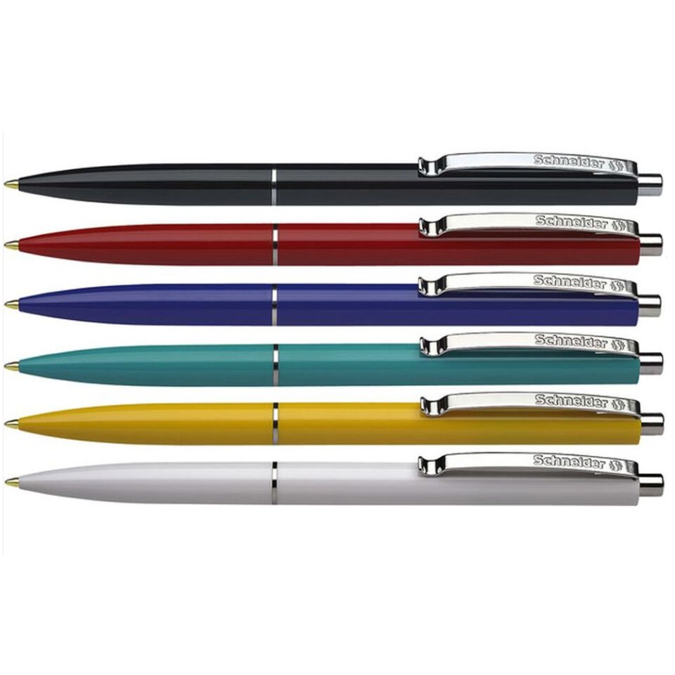 Schneider Tükenmez Kalem Siyah Gövde Mavi Yazım K15