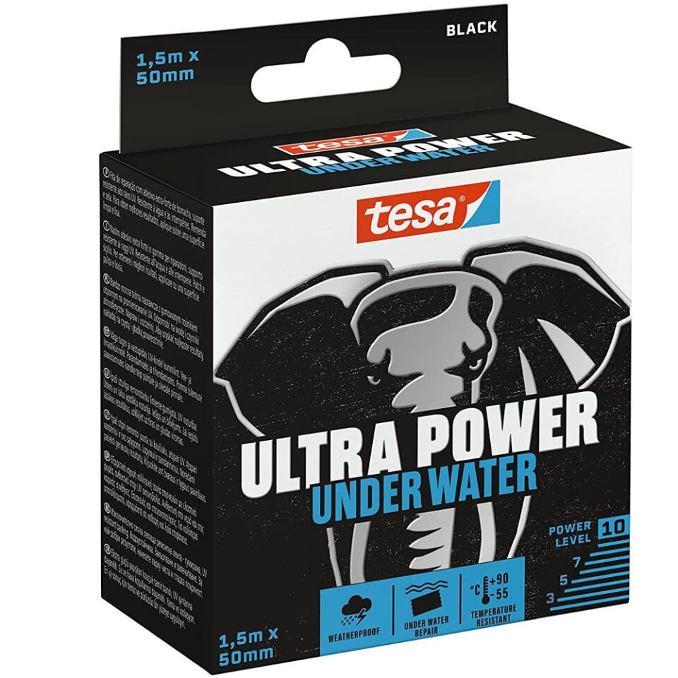 Tesa Ultra Power Su Sızdırmazlık Bandı Siyah 1.5mx50mm 56491