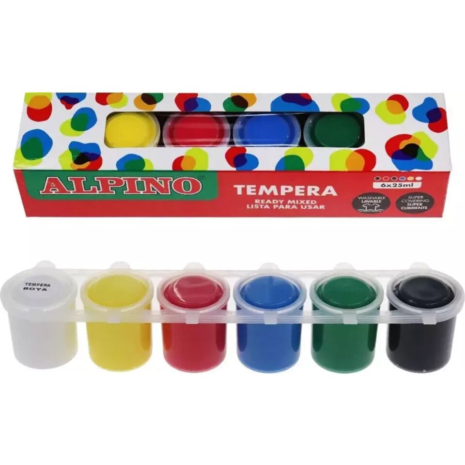 Alpino Sulu Boya Tempera 6 Renk x 25 ML Dm-070100