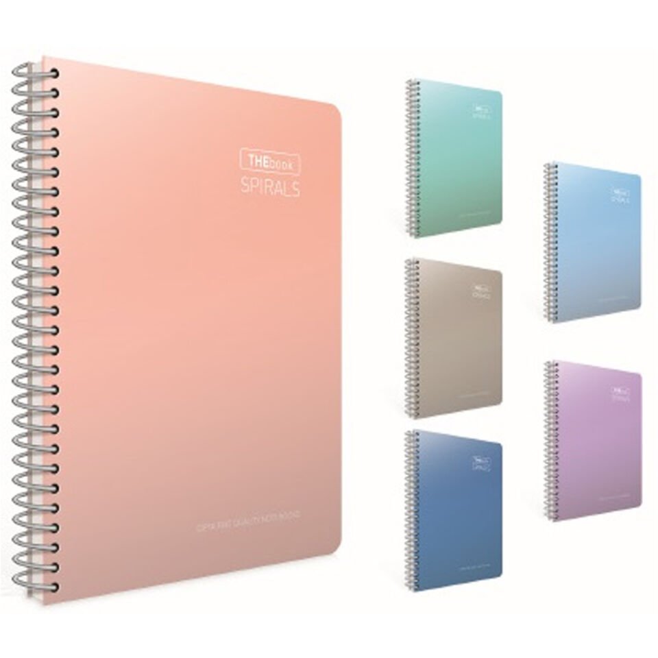 Gıpta Thebook Spırals Spiralli Sert Kapak Defter 17x24 140 YP Çizgili 5518