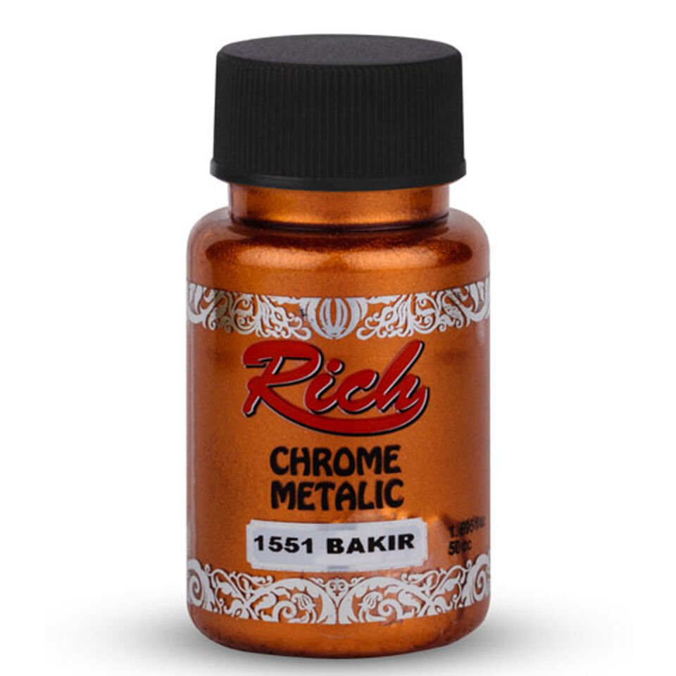 Rich Akrilik Boya Chrome Metalik 50 CC Bakır 1551