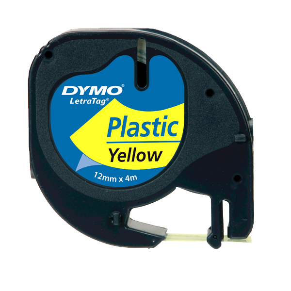 Dymo Letratag Şerit Plastik 12 MMx4 MT Sarı 91202
