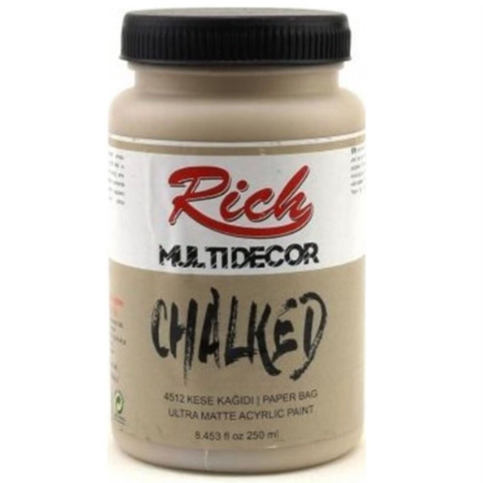 Rich Akrilik Boya Multi Decor Chalked 250 CC Kese Kağıdı 4512