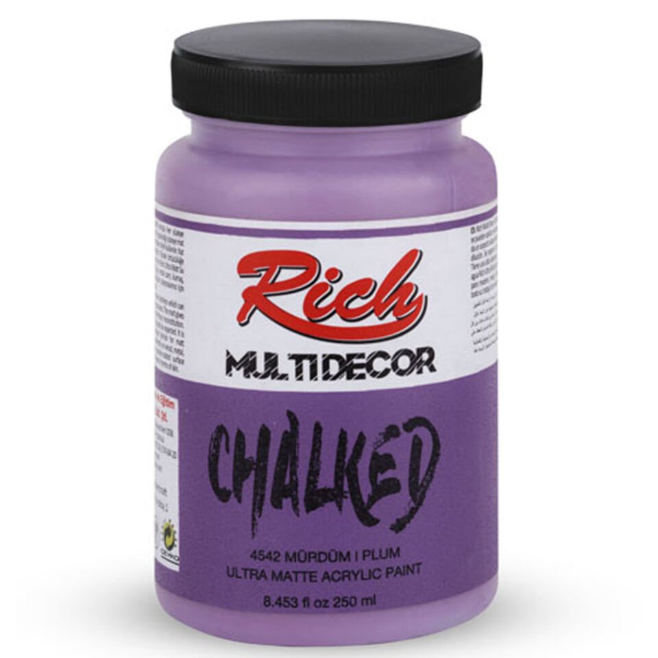 Rich Akrilik Boya Multi Decor Chalked 250 CC Mürdüm 4542