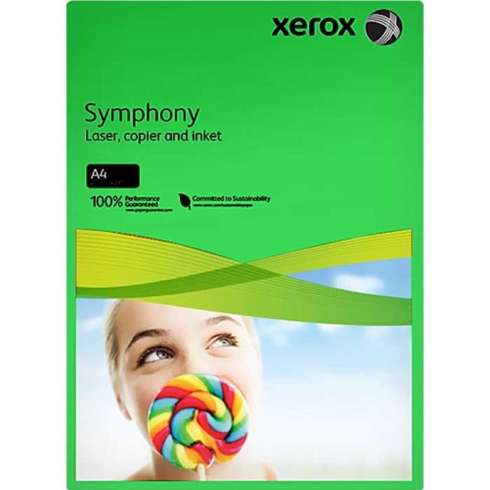Xerox Renkli Fotokopi Kağıdı Symphony 500 LÜ A4 80 GR Koyu Yeşil 3R93951