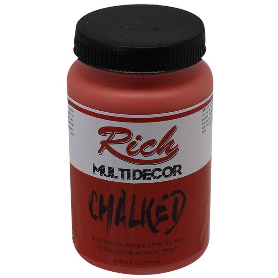 Rich Akrilik Boya Multi Decor Chalked 250 CC Pastel Kırmızı 4530