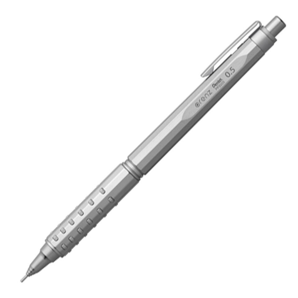 Pentel Versatil Kalem 0.5 MM Gümüş Gövde Orenz At Yazı