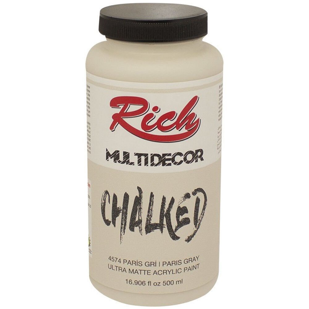Rich Akrilik Boya Multi Decor Chalked 500 CC Paris Gri 4574