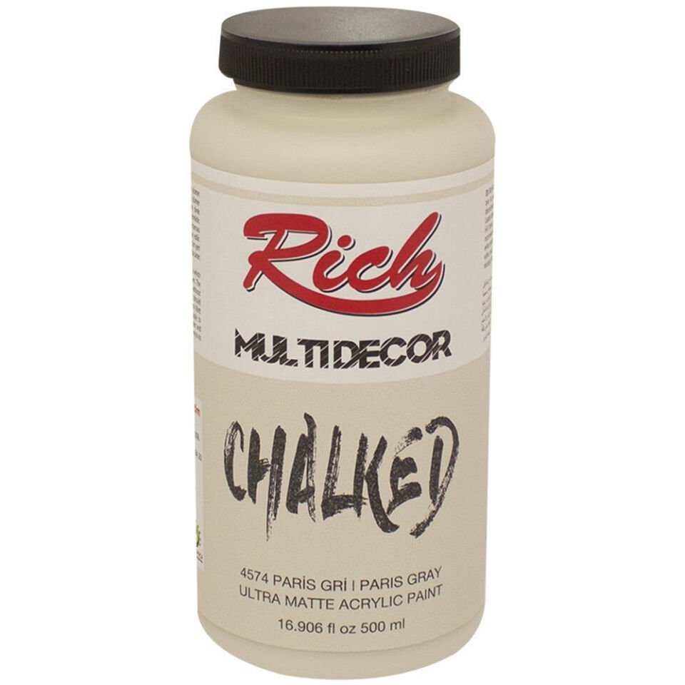 Rich Akrilik Boya Multi Decor Chalked 500 CC Paris Gri 4574