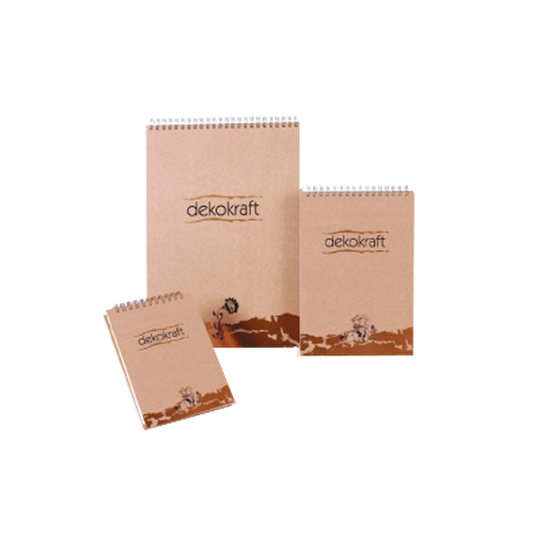 Keskin Color Not Defteri Dekokraft Spiralli Karton Kapak Çizgili 80 YP A6 144201-99