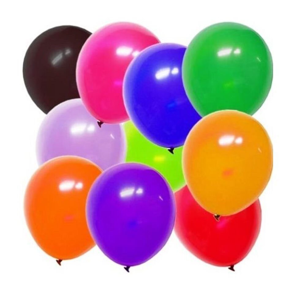 Balonevi Balon Baskısız Karışık Renk 100 Lü