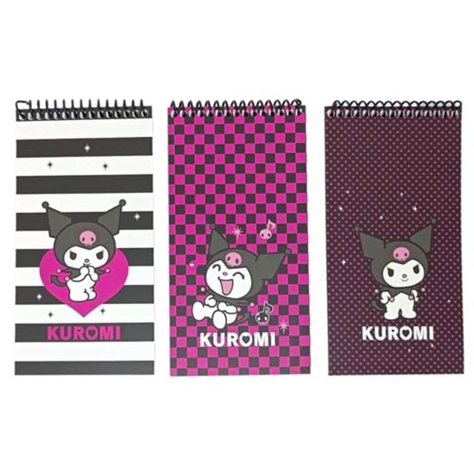 Kuromi Bloknot Spiralli 1 A7 42 Yp Çizgili 140100-12