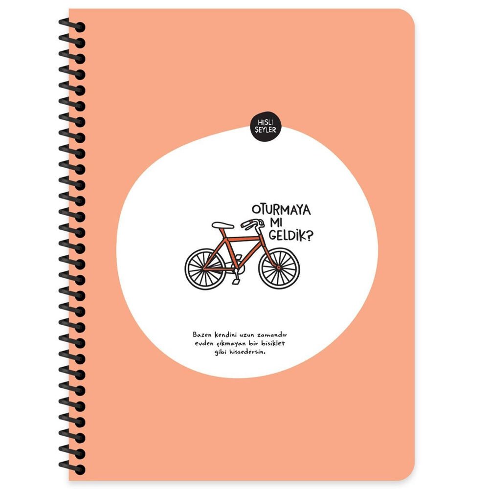 Hisli Şeyler Stickerli Defter Oturmaya Mı Geldik 16,5x22,5 80 Yp.çiz.