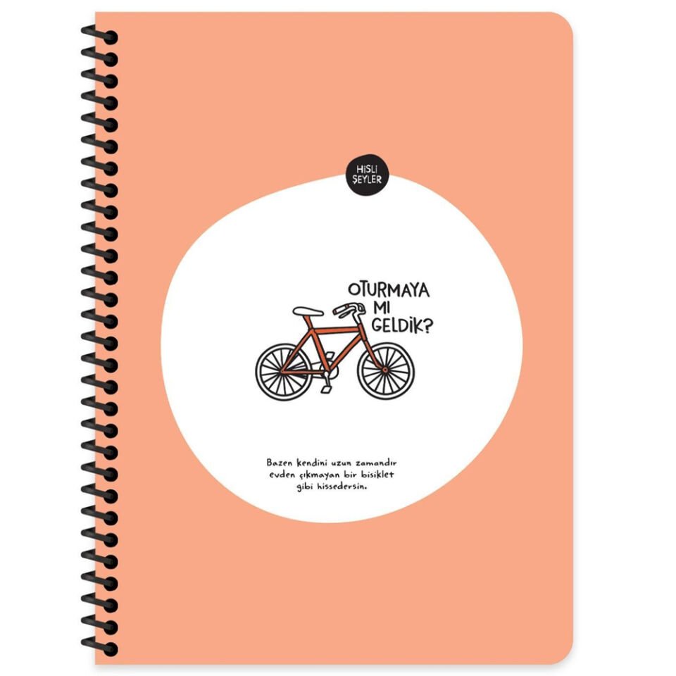 Hisli Şeyler Stickerli Defter Oturmaya Mı Geldik 16,5x22,5 80 Yp.çiz.