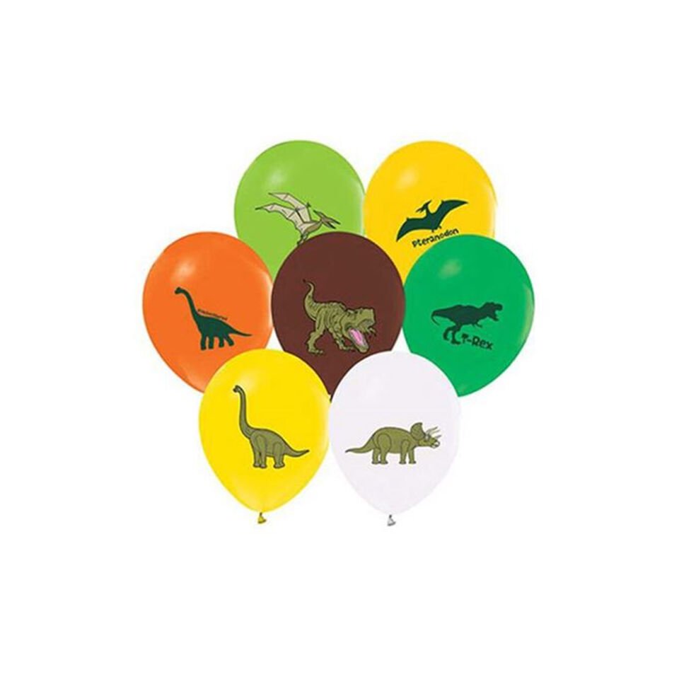 Balonevi Balon 4+1 Vahşi Jurassik Parti Baskılı 12'' Past