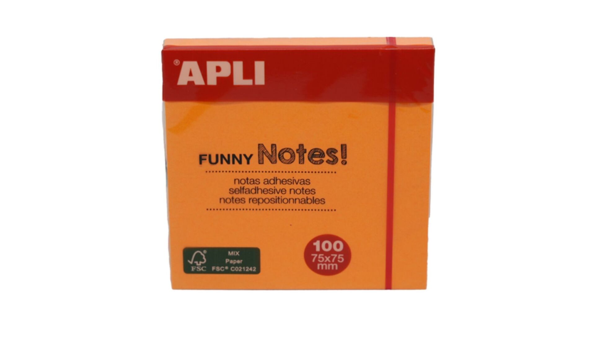 Apli Yapışkanlı Not Kağıdı Turuncu Funny 100 YP 75x75 11900