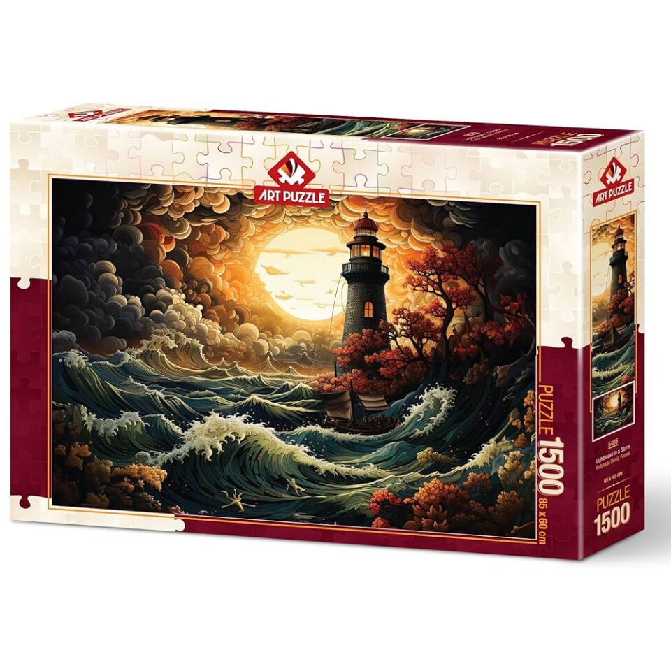 Art Puzzle 1500 Parça Fırtınada Deniz Feneri 5405