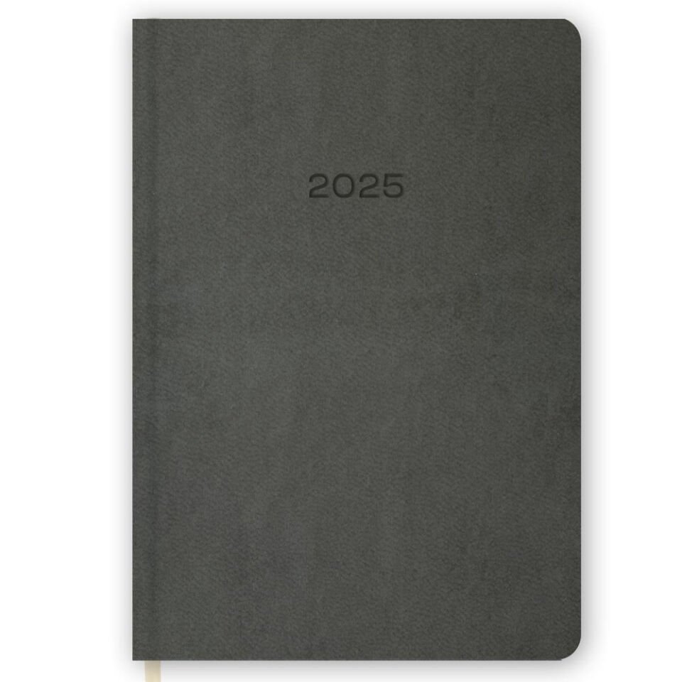 Keskin Color Günlük Termo Deri Ajanda Gri 14x20 2025
