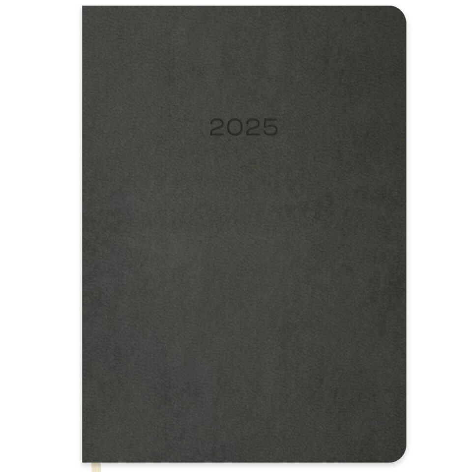 Keskin Color Günlük Termo Deri Ajanda Gri 16x24 2025