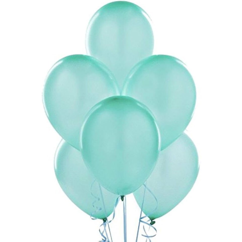 Balonevi Balon 12'' Baskı Su Yeşili 100 Lü