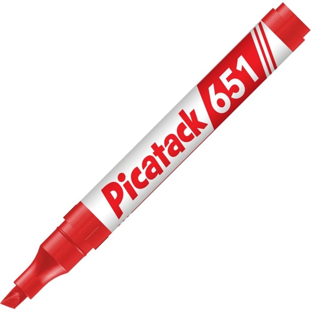 Picatack Permanent Marker 1-5 MM Kesik Uç Kırmızı 651