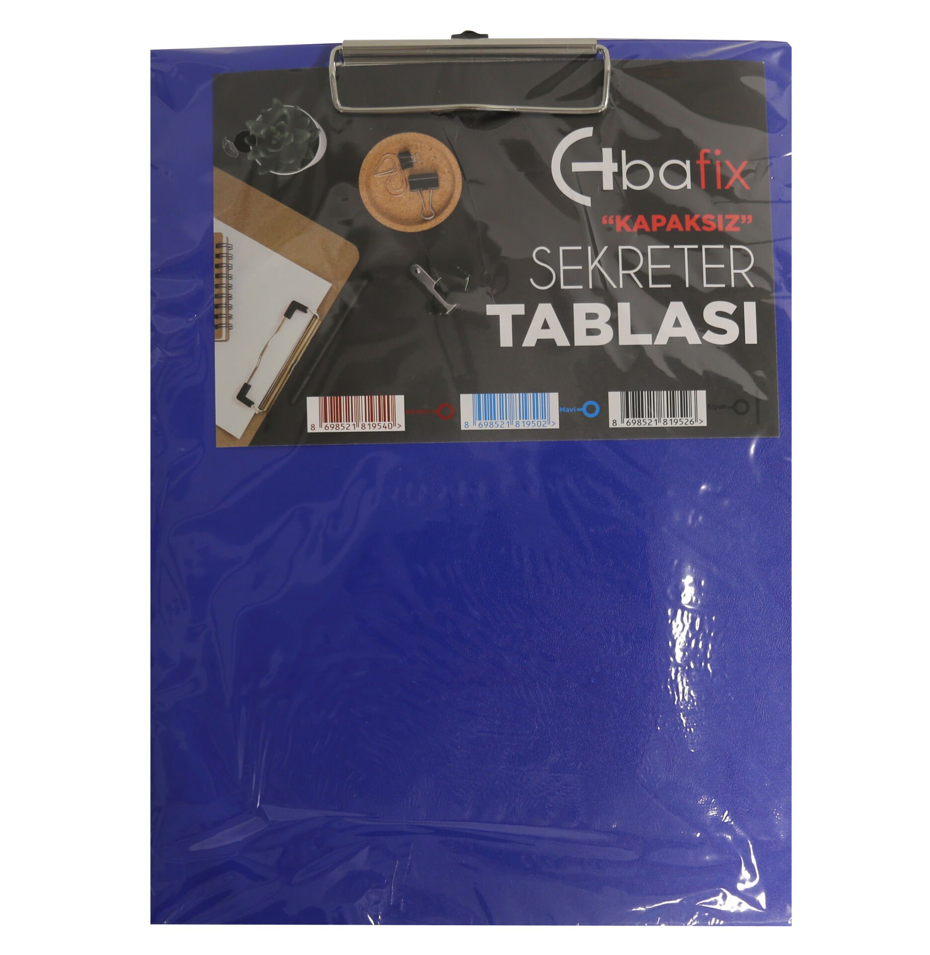 Bafix Kapaksız Sekreterlik Plastik A4 Mavi