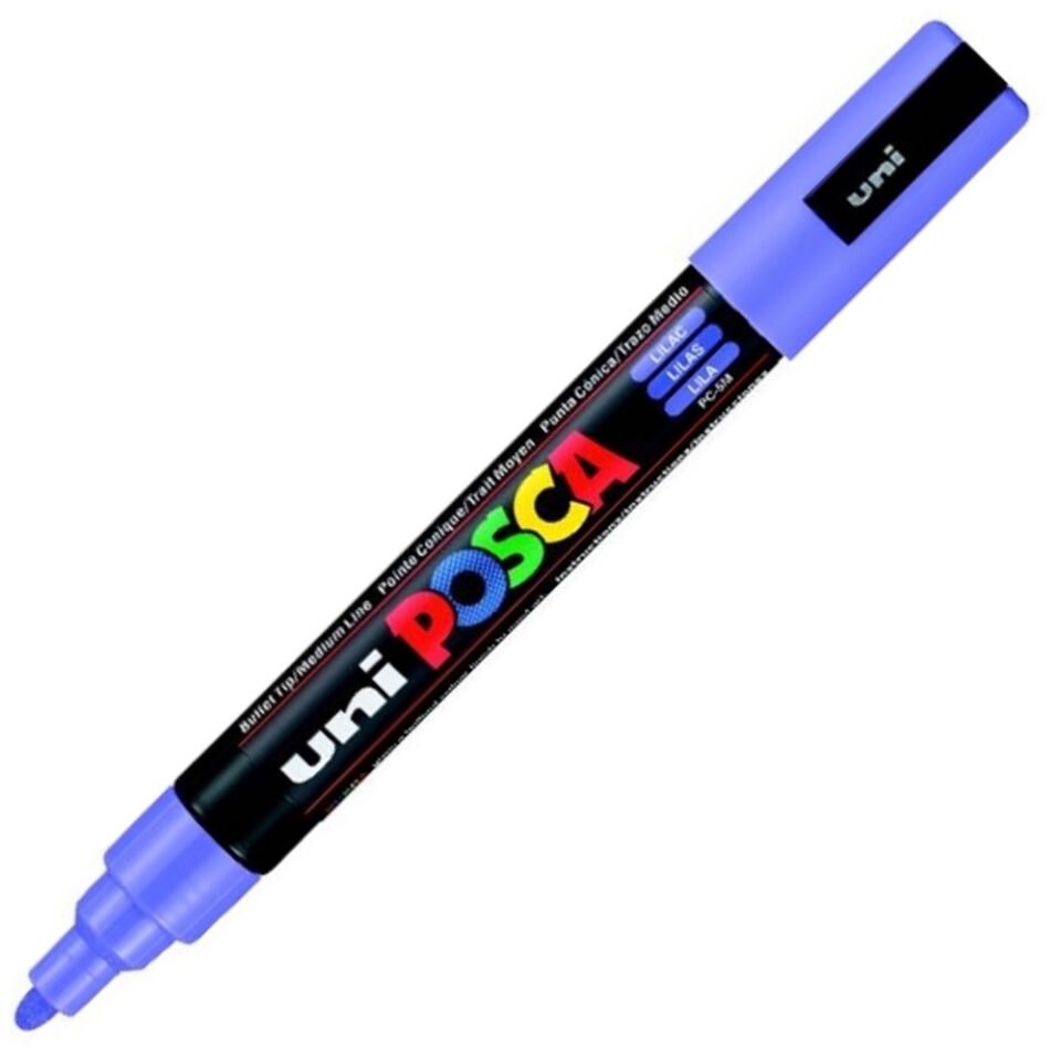 Uni-Ball Posca 1.8-2.5 Su Bazlı Poster Markörü Leylak N Pc-5M